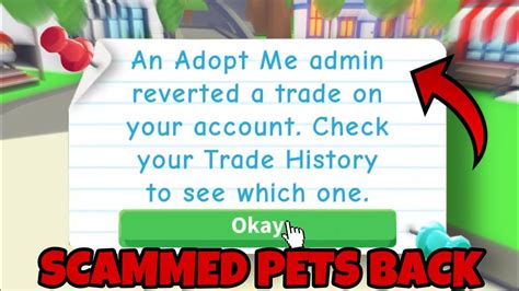 How To Get Any SCAMMED PET BACK In Adopt Me 2022 YouTube