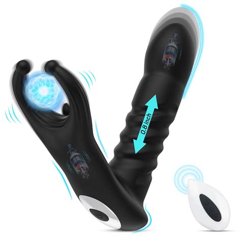 Anal Vibrator Telescopic Male Prostate Massager Wireless Remote Control