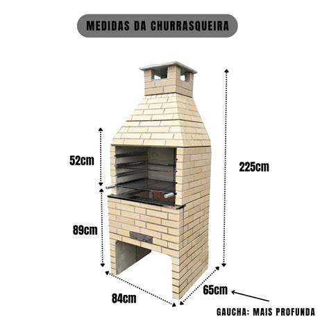 Churrasqueira Pr Moldada Revestida Branca Gaucha Inox Laurindos