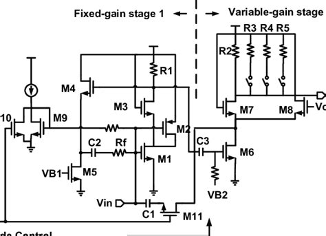 Schematic of the proposed two stages Low Noise Amplifier. | Download Scientific Diagram