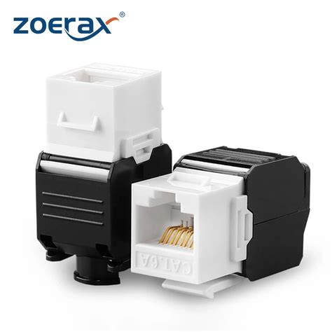 Adaptador Ethernet ZoeRax Keystone Jack 180 Graus UTP Termina O