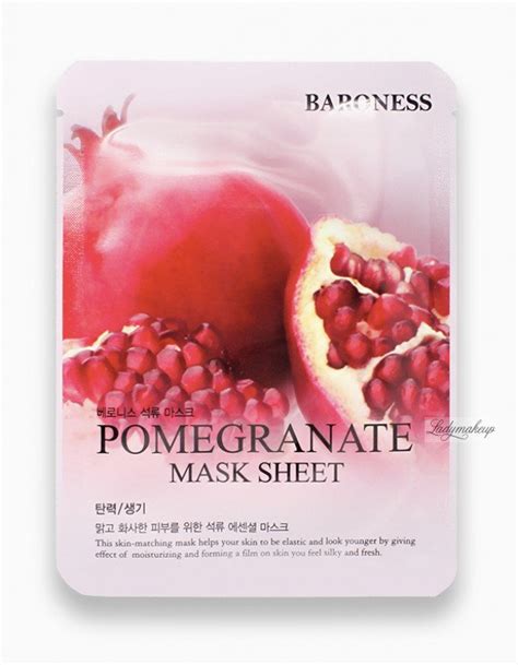 Baroness Pomegranate Sheet Mask Brightening And Refreshing Face