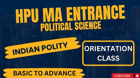 HPU MA ENTRANCE POLITICAL SCIENCE HPU ENTRANCE EXAM 2024 YouTube