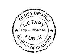 DC Notary Seal Pocket Style Ships Next Day Free Shipping