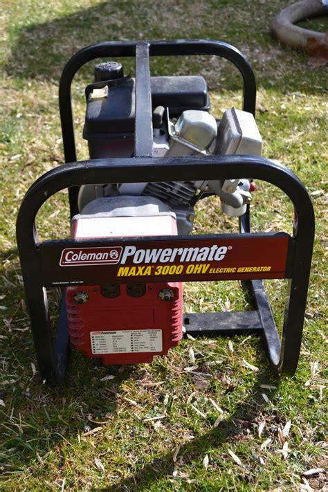 Sold At Auction Coleman Powermate Maxa 3000 Generator 5 5hp Motor