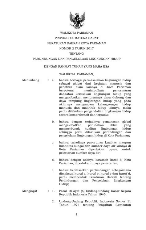 PDF WALIKOTA PARIAMAN PROVINSI SUMATERA BARAT DAN Sehingga Perlu