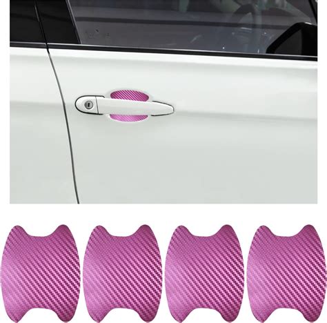 Amazon Ziciner Pcs Car Door Handle Sticker Carbon Fiber Texture