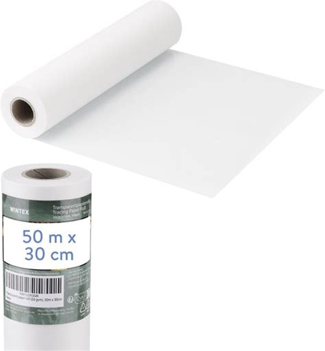 Wintex Transparant Tekenpapier Rol Van Cm X M Overtrekpapier