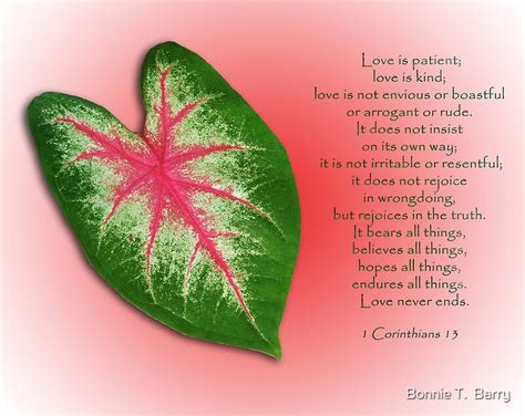 "1 Corinthians 13 . . . Love is . . ." Greeting Cards by Bonnie T ...