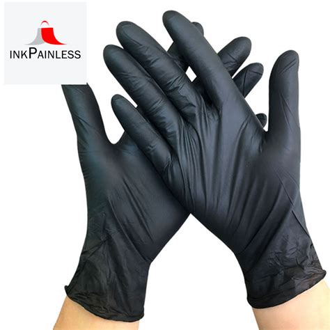 Nitrile Gloves Black 6Pcs Lot Food Grade Waterproof Allergy Free