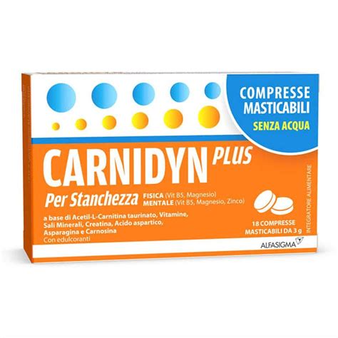 Carnidyn Plus Integratore Stanchezza Fisica E Mentale 18 Compresse