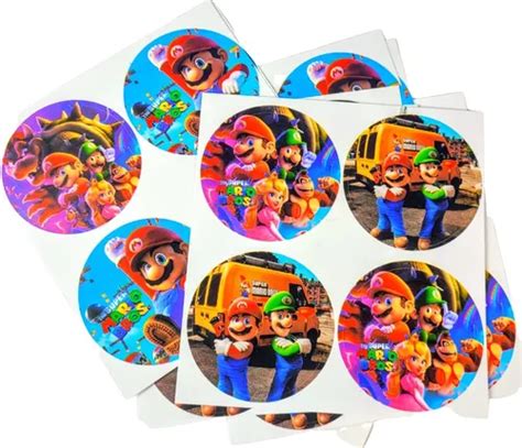 Mario Bross Stickers Adhesivos Unidades Luigi Peach Etc Cuotas Sin