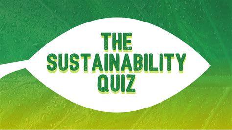 The Sustainability Quiz Amazing Apprenticeships