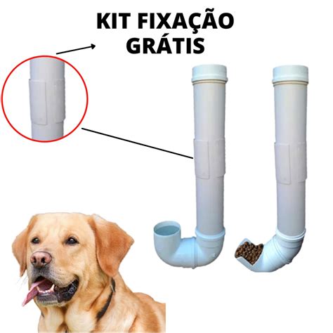 Comedouro E Bebedouro Para Cachorro Gato De Pvc No Shoptime