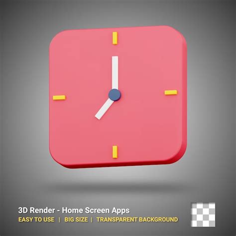 Premium Psd 3d Clock Icon Illustration With Isolated Design