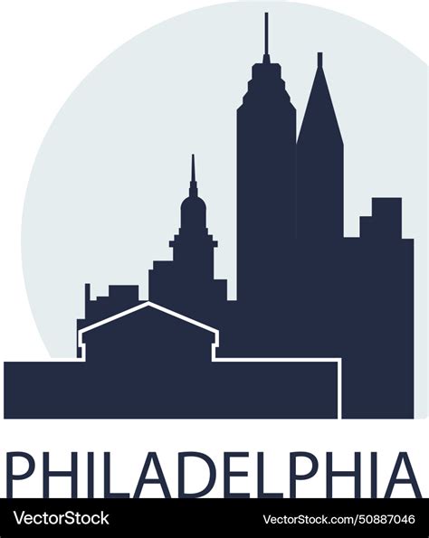 philadelphia logo royalty  vector image vectorstock