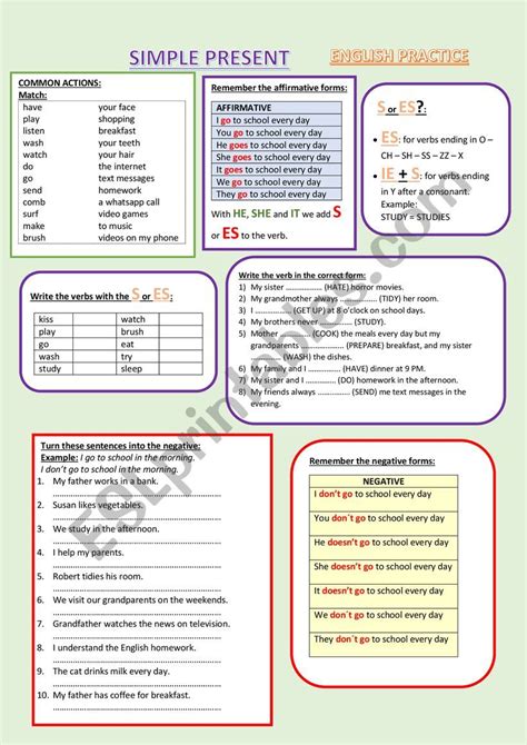 Simple Present ESL Worksheet By Alba D