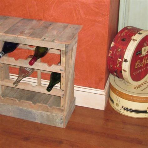 Hand Made Pallet Wood 12 Bottle Wine Rack Floor Or Counter Top Rustic