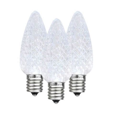 25 Pack C9 LED Outdoor Christmas Replacement Bulbs Pure White C9 E17