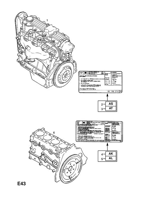 Opel ASCONA C Engine Labels Opel EPC Online Nemigaparts