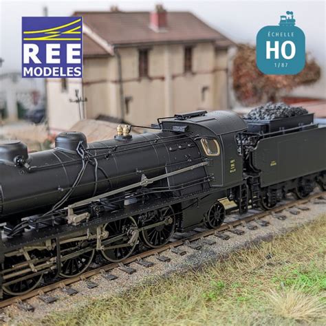 Loco Vapeur 141 Ex PLM Noire Creil SNCF Ep III Digital Son HO REE MB 156S