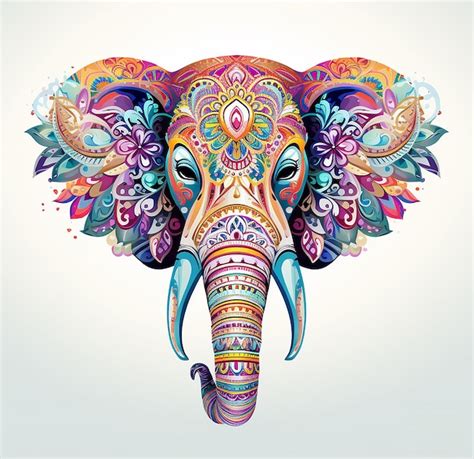 Premium AI Image | Mandala Art Mandala Elephant Coloring Page For Children Elephant Orn