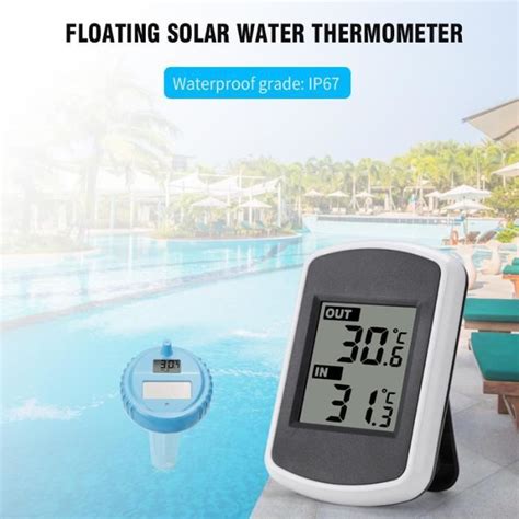 Thermomètre solaire flottant sans fil pour piscine moniteur de