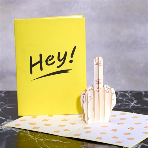 Rude Fuck You Birthday Card Funny Pop Up Middle Finger Greeting Card Prank Gag Gift For Him
