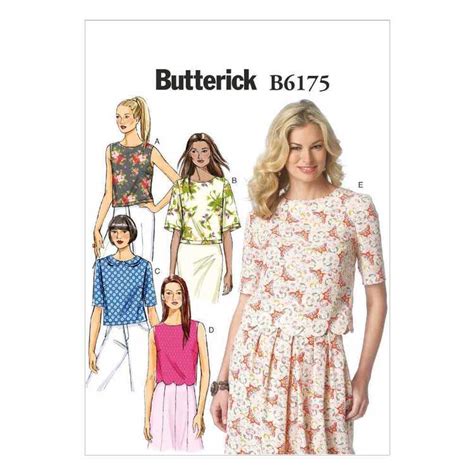 Butterick Sewing Pattern B6175 Misses Top White