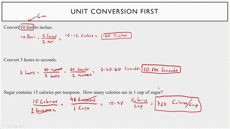 Dimensional Analysis And Unit Conversion Youtube