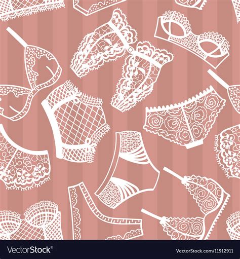 Lingerie Panty And Bra Seamless Pattern Royalty Free Vector