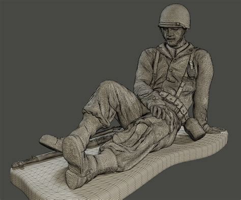 Artstation American Soldier Ww2 Wounded A8 Resources