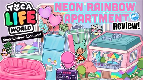 Toca Life World Neon Rainbow Apartment Review 🌈 Out Now Youtube