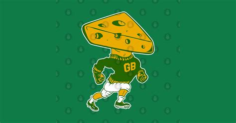 Green Bay Retro Mascot Cheese Head Man - Green Bay Packers - T-Shirt | TeePublic