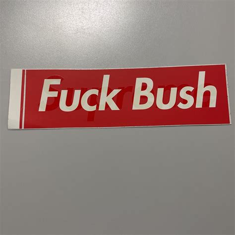 Yahoo オークション supreme FUCK BUSH ステッカー