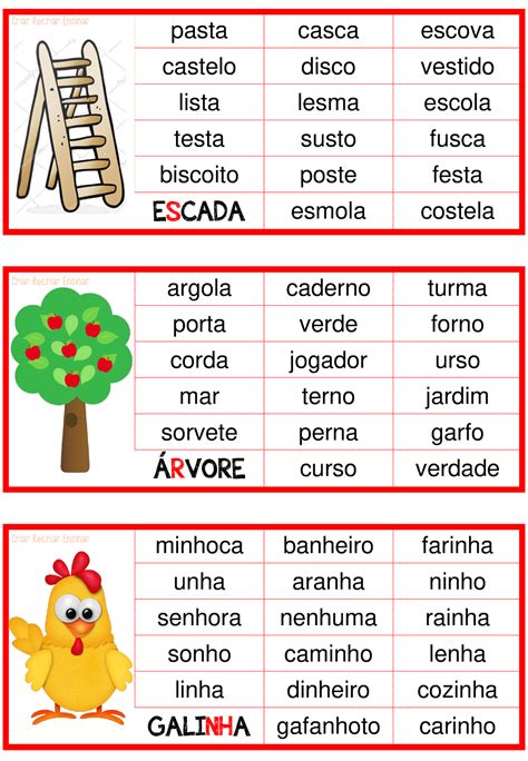 Fichas de leitura dificuldades ortográficas pasta casca escova