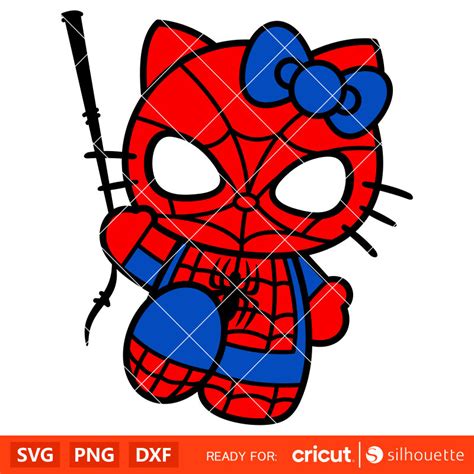 Hello Kitty Spider Man Svg, Sanrio Svg, Hello Kitty Svg, Kawaii Svg ...