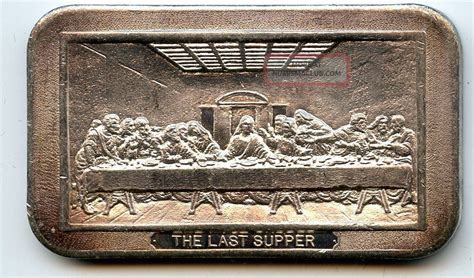 Vintage Art Bar The Last Supper Oz Fine Silver Bar Hucky