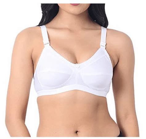 Cotton Women Full Coverage Non Padded Bra Size X Large Plain At Rs