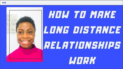 How To Make Long Distance Relationships Work Youtube