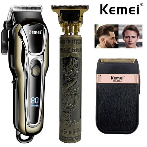 Kemei KM 1990 KM 2024 T9 Tondeuse Rechargeable Lectrique Machine De