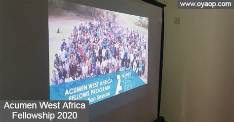 Acumen West Africa Fellowship 2020 Oya Opportunities Oya Opportunities