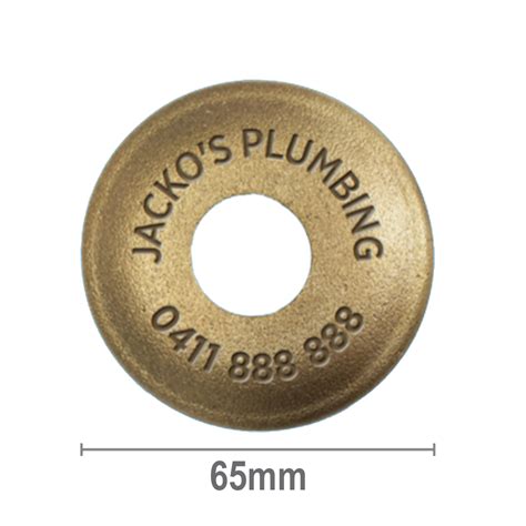 Cover Plate Rough Brass 12 Bsp 10mm Rise Engraved Per 30 Plumbers Choice