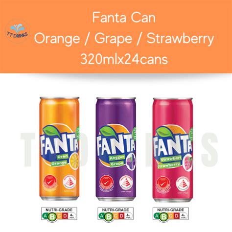 Fanta Orange Can Fanta Grape Can Fanta Strawberry Can 24cans X