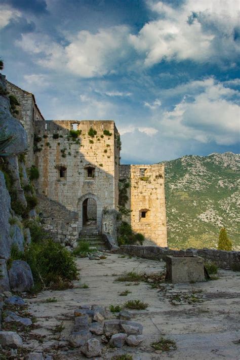 Part Of The Klis Fortress Near Split Croatia Editorial Stock Image