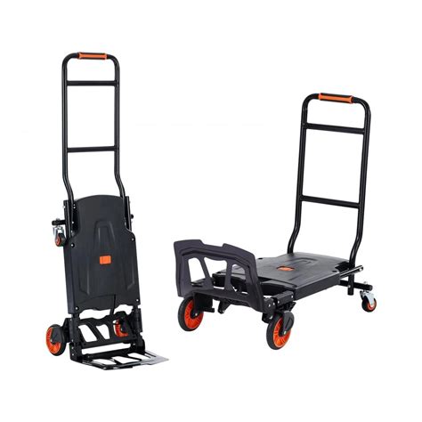 Durable VEVOR Aluminum Hand Truck, 2 In 1, 300 Lbs Load Capacity, Heavy Duty Industrial ...