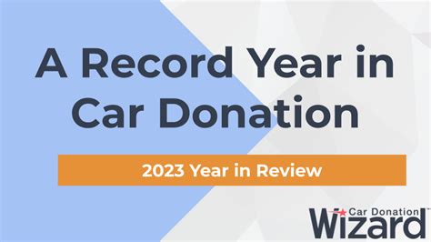 2023 Car Donation Year In Review Car Donation Wizard