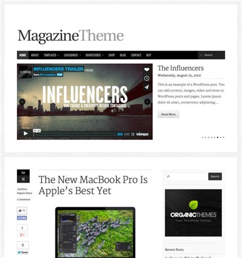 Magazine Theme – WordPress Block Themes and Plugins – Organic Themes