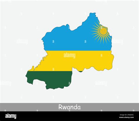 Rwanda Flag Map Map Of The Republic Of Rwanda With The Rwandan