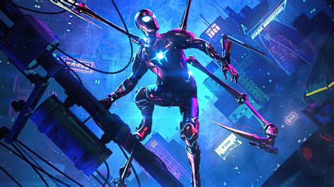 Spider Man Cyberpunk Wallpaper 5k HD ID 10091